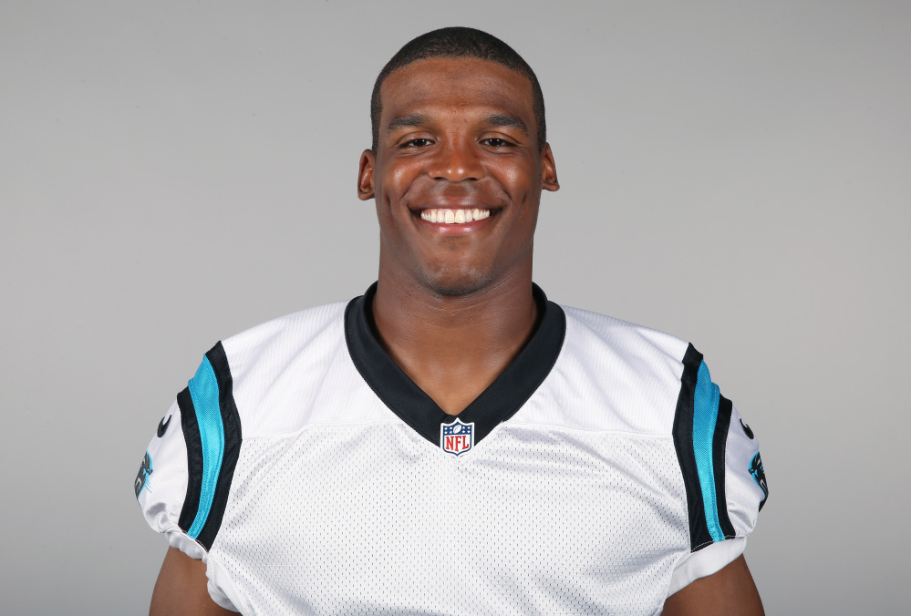 This is a 2014, file photo showing Cam Newton of the Carolina Panthers NFL football team.