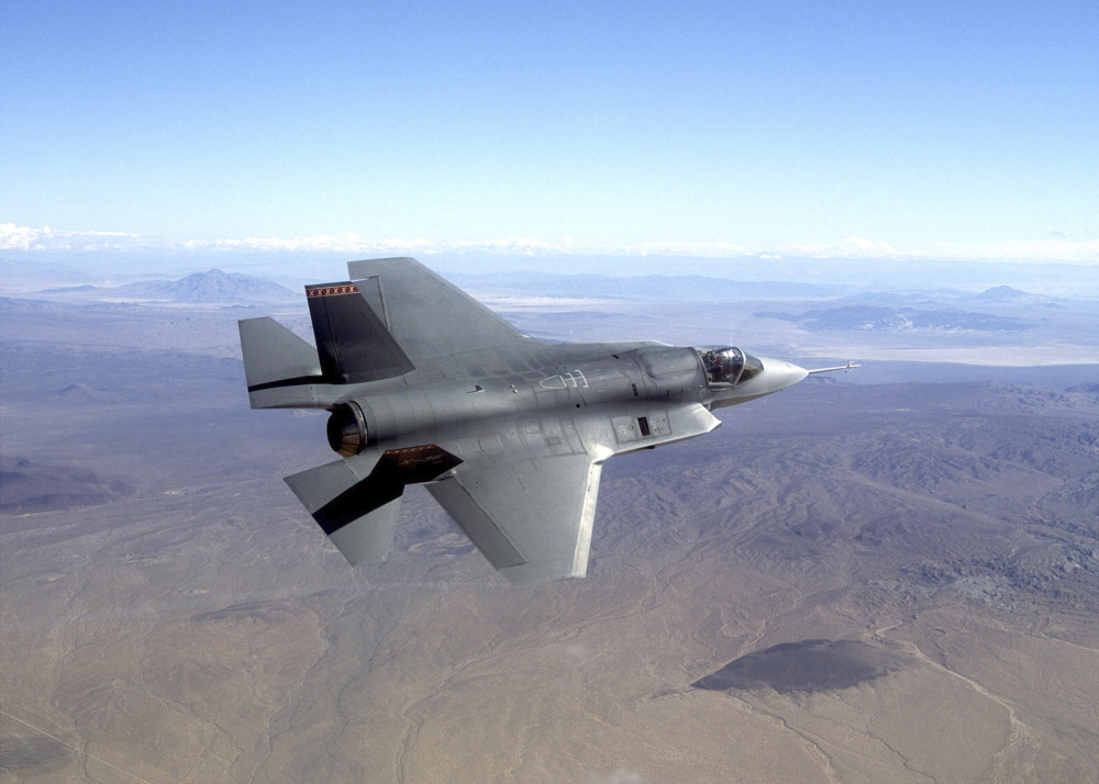 This undated photo provided by Northrop Grumman Corp., shows a pre-production model of the F-35 Joint Strike Fighter.