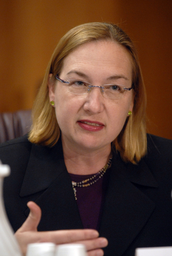 In this Dec. 11, 2007 file photo, then-Commissioner Beryl A. Howell, speaks during the U.S. Sentencing Commission meeting in Washington.