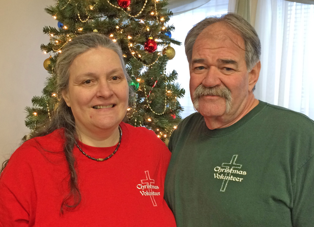 Ziggy Lawrence and his wife, Kim Lawrence, of Albion, are two of the organizers behind the Central Maine Family Christmas Dinner, which will be held Thursday at the Waterville Elks Lodge.