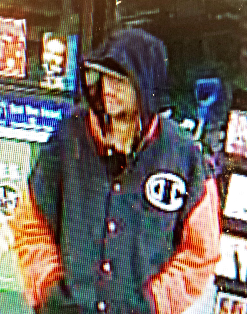 Police in Fairfield are seeking a man who they say tried to rob the Cumberland Farms store early Friday morning. The man, pictured here in a store security image, demanded money, but ran off with only a pack of cigarettes after another customer came into the store shortly before 2 a.m.