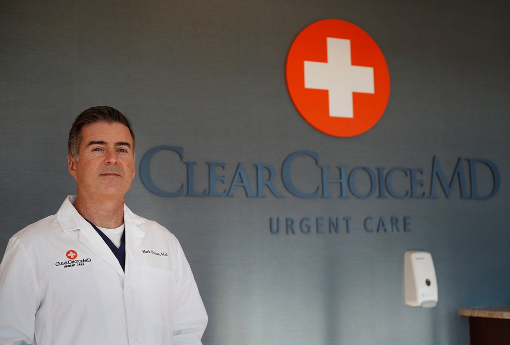 Mark Durcan is one of the doctors at ClearChoice MD, a new urgent care center in Scarborough. ClearChoice MD, which already operates six centers in New Hampshire and Vermont, is the only urgent care center in Maine that is not affiliated with a Maine hospital. Photo by Derek Davis/Staff Photographer
