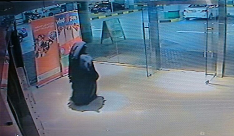 This screen grab of CCTV footage of the suspect was released by Abu Dhabi police.