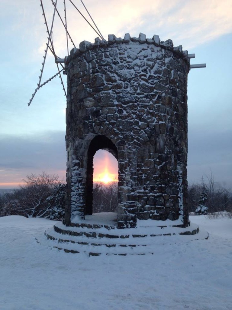 The Friends of the Mount Battie Memorial Tower plan to raise $100,000 to repair the cracked stone masonry and an inner handrail and staircase that visitors use to reach the roof. Courtesy Friends of the Mount Battie Memorial Tower