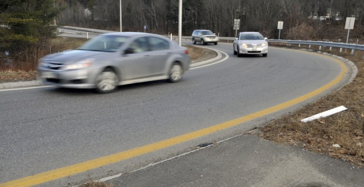 State officials hope a planned realignment of the southbound offramp that brings traffic off Interstate 95 and onto Western Avenue’s westbound lanes at exit 109B in Augusta will reduce the number of accidents there.