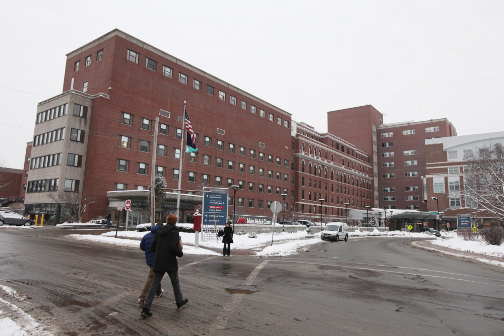 Maine Medical Center is seen Monday in Portland, Maine. Under Gov. LePage’s proposed budget, cities and towns would be able to collect property taxes from non-profit groups that were previously exempt. Maine Med is valued at $215,861,800 and the tax bill would be $4,317,236.