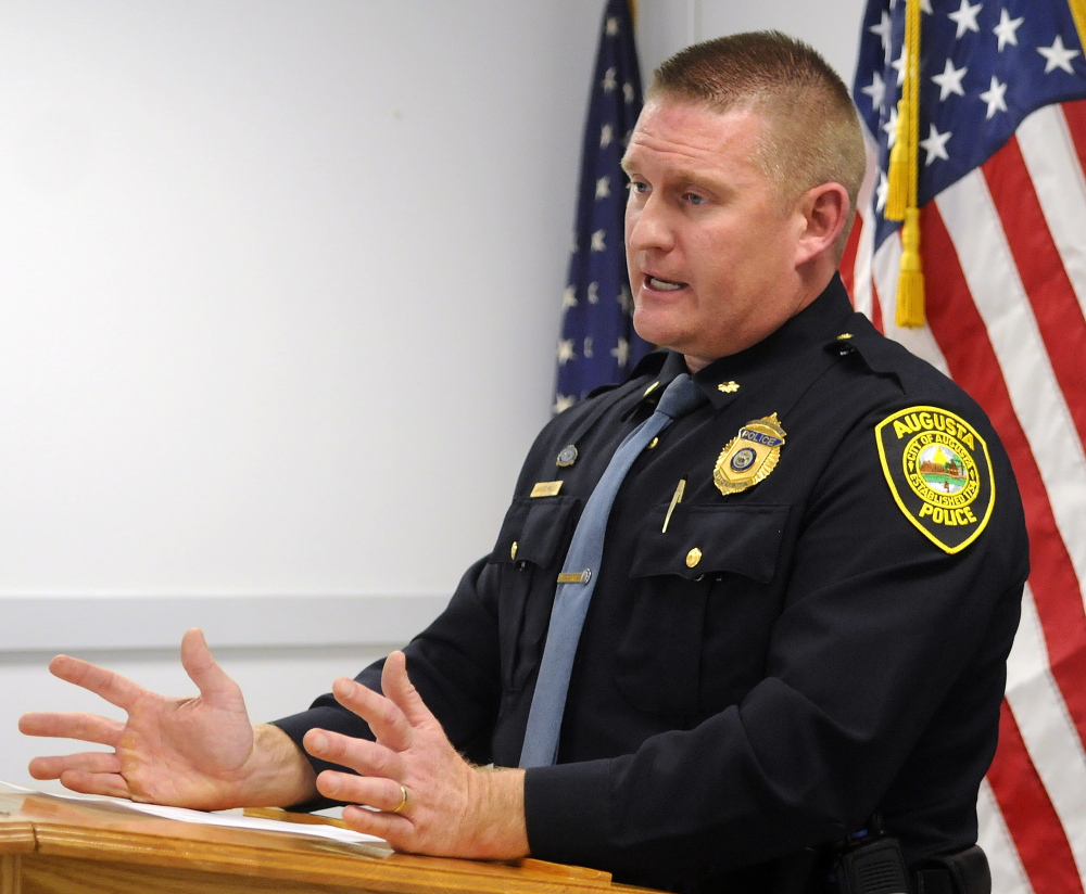 Deputy Chief Jared Mills, of the Augusta police, describes the shooting that occurred on Monday as a “heartbreaking incident.” Mills answered questions Tuesday at his Augusta office.