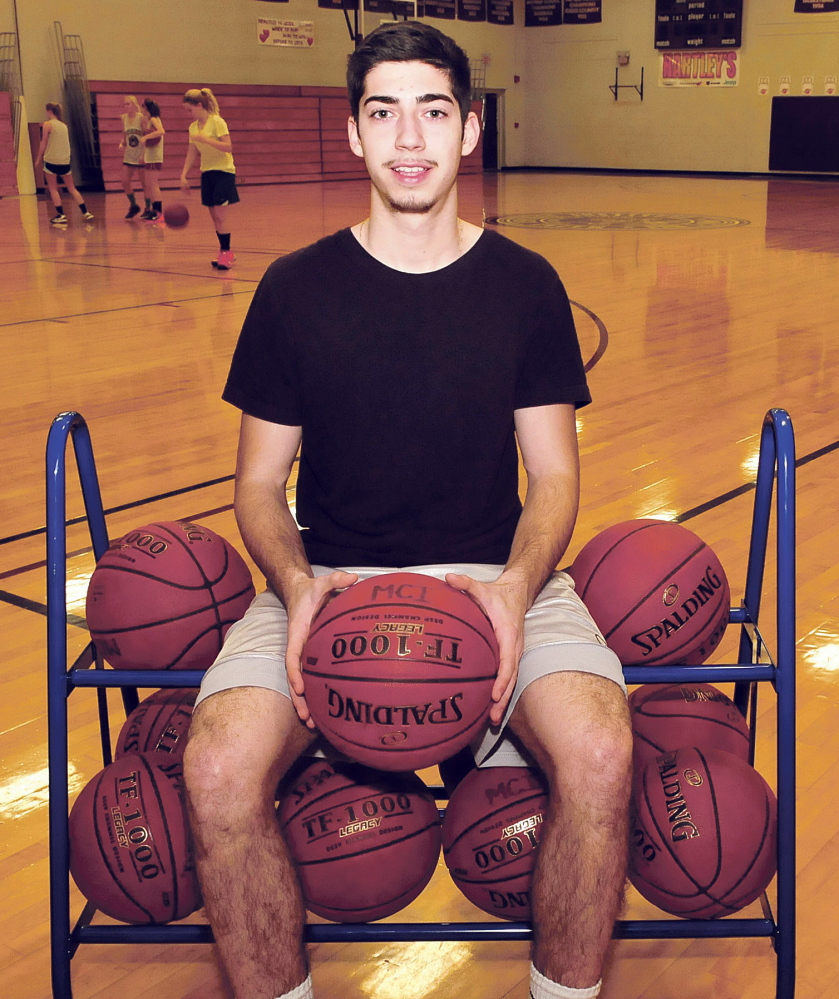 Maine Central Institute basketball player Todor Imsir, a native of Serbia, has had to make adjustments to his game in the United States.