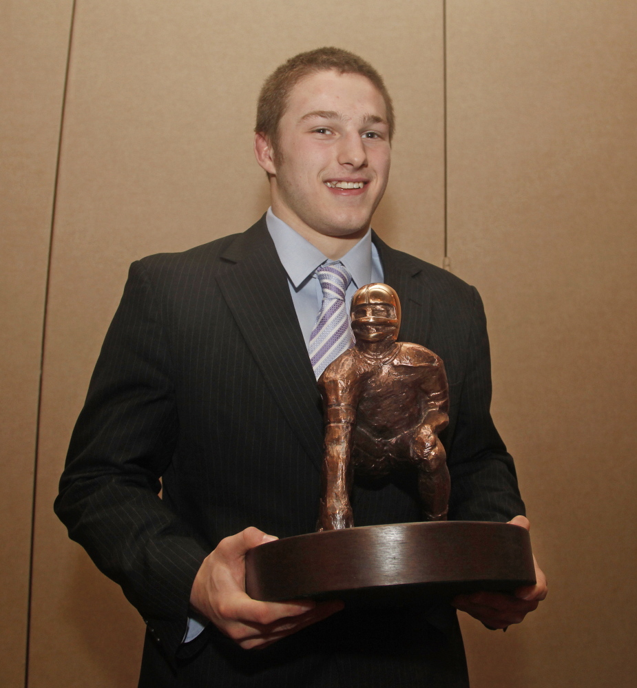 Brett Gerry of Marshwood High School is the winner of the 44th Fitzpatrick Trophy at the annual banquet held at Holiday Inn By The Bay in Portland on Sunday.