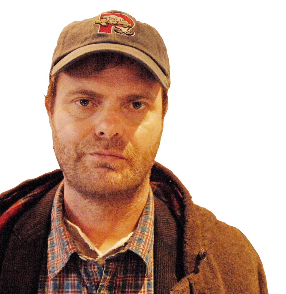 Actor Rainn Wilson’s title character wears a Portland Sea Dogs cap in the pilot episode of the new Fox TV show “Backstrom,” which premiered Thursday night.