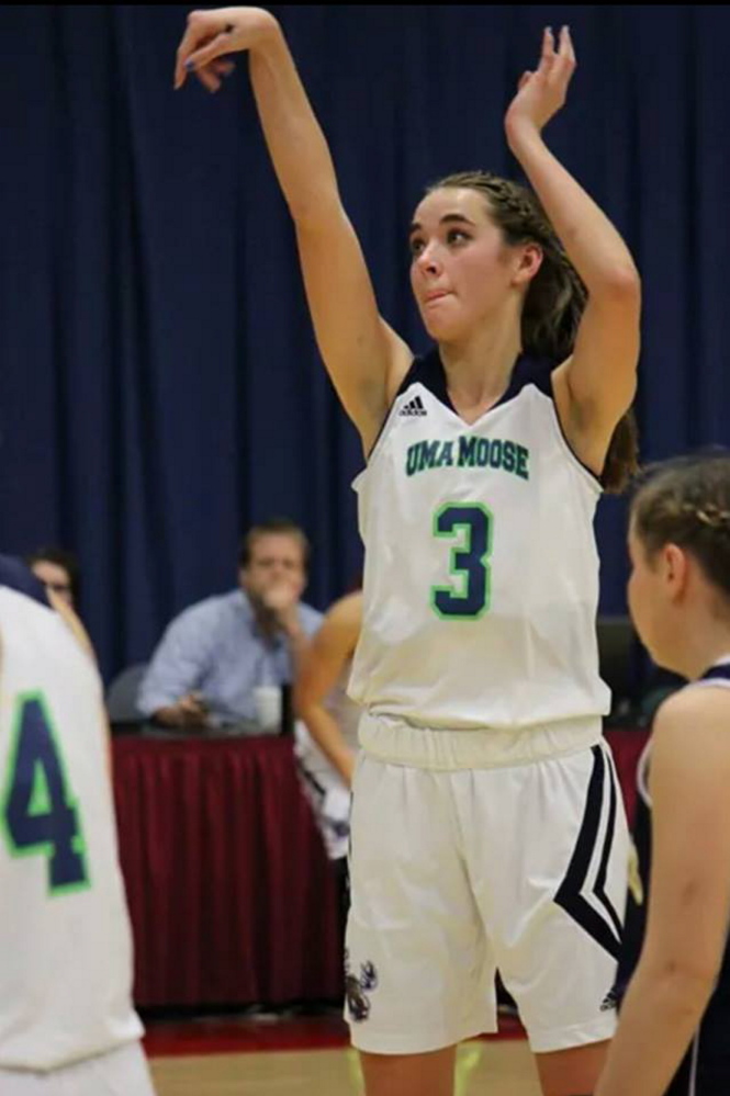 Contributed photo 
 Jamie Plummer is having a standout season for the University of Maine at Augusta women's basketball team. She is averaging 20.5 points a game.