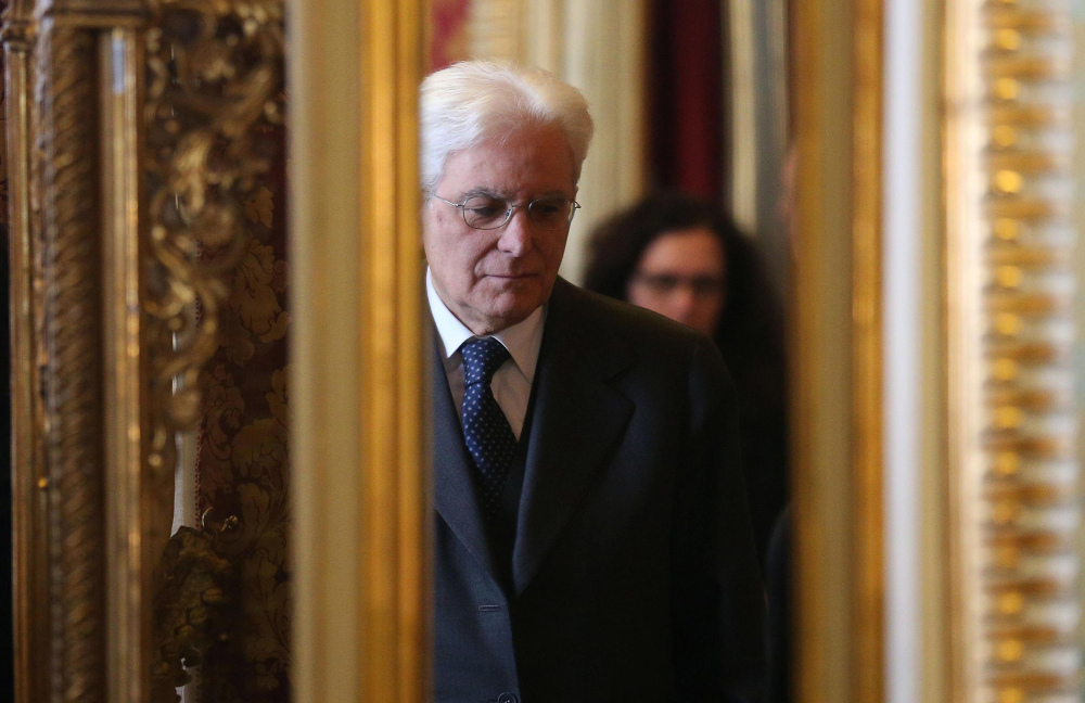 New Italian president Sergio Mattarella arrives at the Constitutional court building near the Quirinal Palace, the official residence of the President of the Italian Republic, in Rome, on Saturday. Italian lawmakers elected Sergio Mattarella, a Constitutional Court justice widely considered to be above the political fray, as the nation’s new president on the third day of voting.