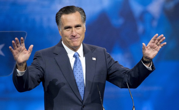 Former Massachusetts governor and 2012 Republican presidential candidate Mitt Romney: "After putting considerable thought into making another run for president, I've decided it is best to give other leaders in the party the opportunity to become our next nominee." The Associated Press