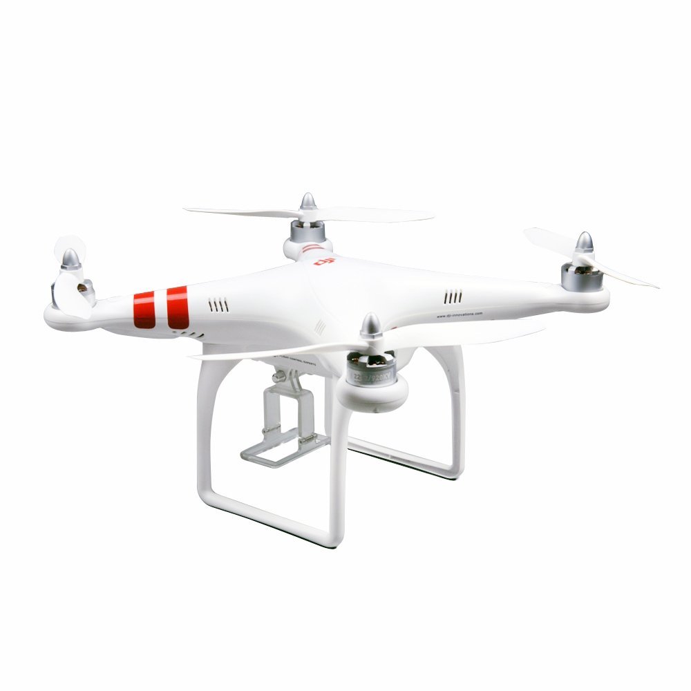 Quadcopters are readily available from retail sellers. This one, the DJI Phantom Aerial UAV Drone Quadcopter, can be equipped with a GoPro camera to record its surroundings.
Flight is made possible by advanced GPS positioning that compensates for a light wind. The Phantom can be configured to automatically fly to and land at a designated location. The drone is priced at $482 on Amazon.com, which also sells many cheaper models.