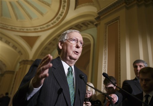 Senate Majority Leader Mitch McConnell, R-Ky.: "I've asked my members to restrain themselves."