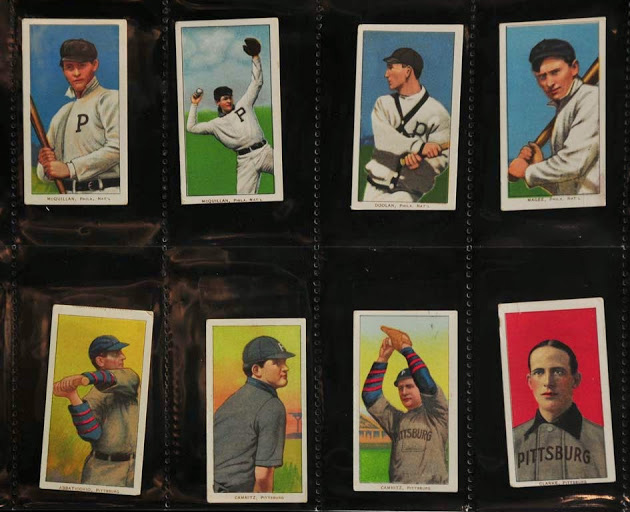 A selection of vintage baseball cards, part of one batch of a large auction being held by Saco River Auction Co. in Biddeford. Courtesy Saco River Auction Company
