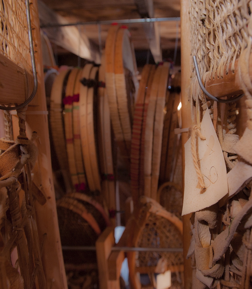 Expeditions to the remote northern locales have allowed Bill Mackowski to document at his Milford man-cave the variety of snowshoes made by native peoples from Maine to Canada’s Yukon Territory. His devotion to the cultural importance of his craft is why the Maine Arts Commission gave him a grant two yearsago to teach an apprentice with the Penobscot Nation.