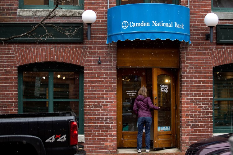 When Camden National, whose downtown Portland office is shown, merges with The Bank of Maine, the combined banks will keep the Camden name. 