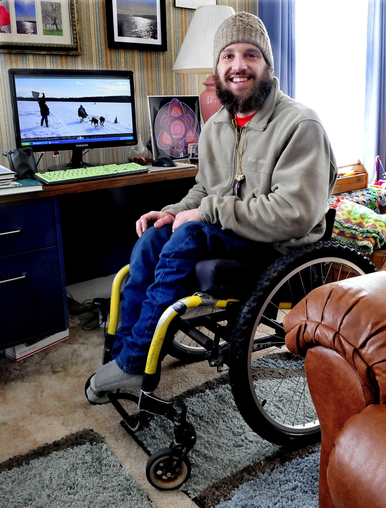 Dogsledding enthusiast and photographer Joe Albee, who has used a wheelchair for most of his life, talks about his experiences from his home in Vassalboro.