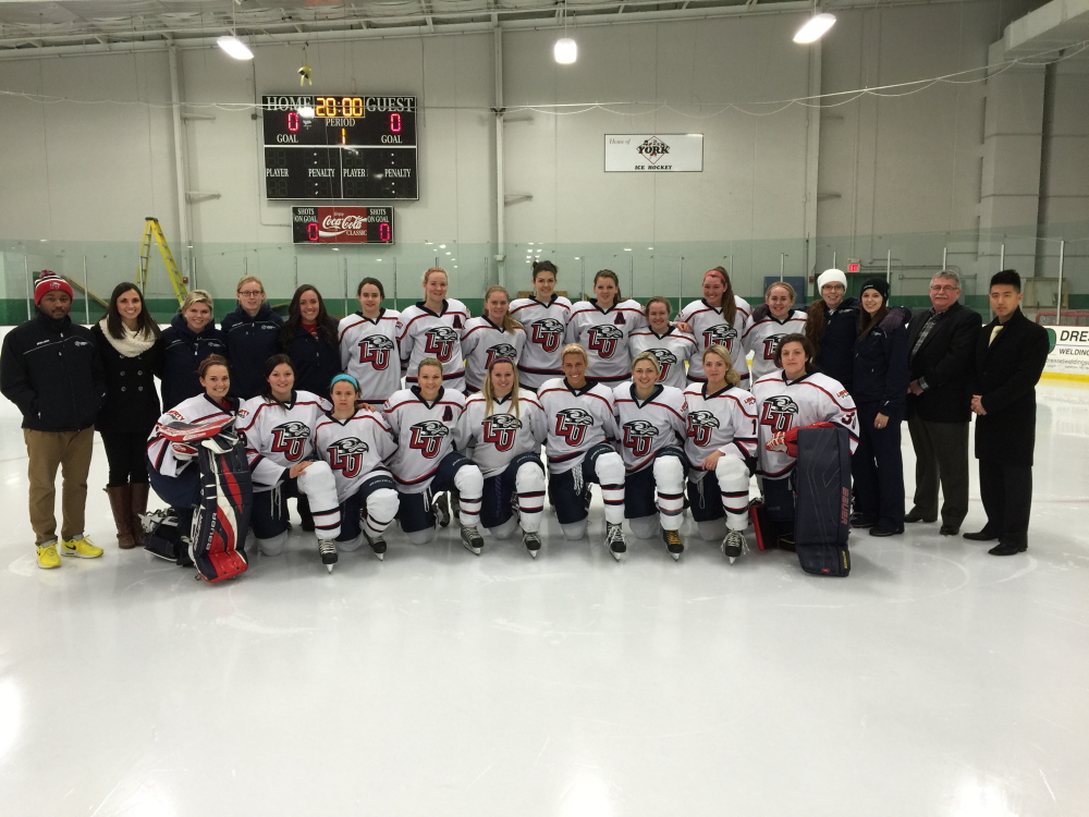 The Liberty University women’s club ice hockey team captured the ACHA Division I championship with a 4-1 win over Miami (Ohio) on March 8. Sarah Fowler, of Winslow, is a junior on the team.