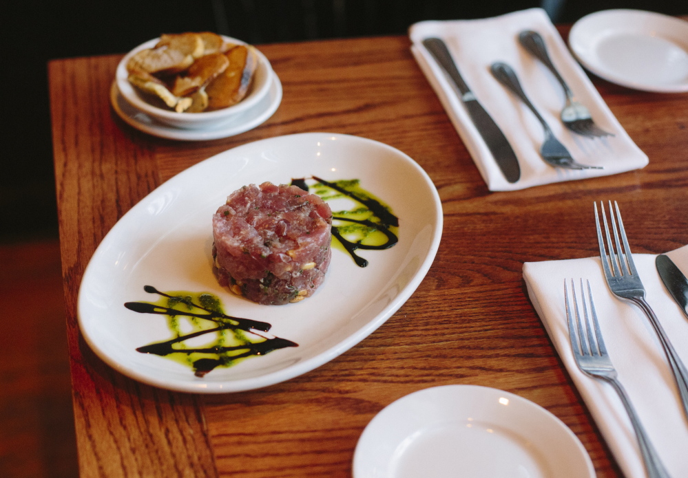 Tuna tartare was big enough for two to share.