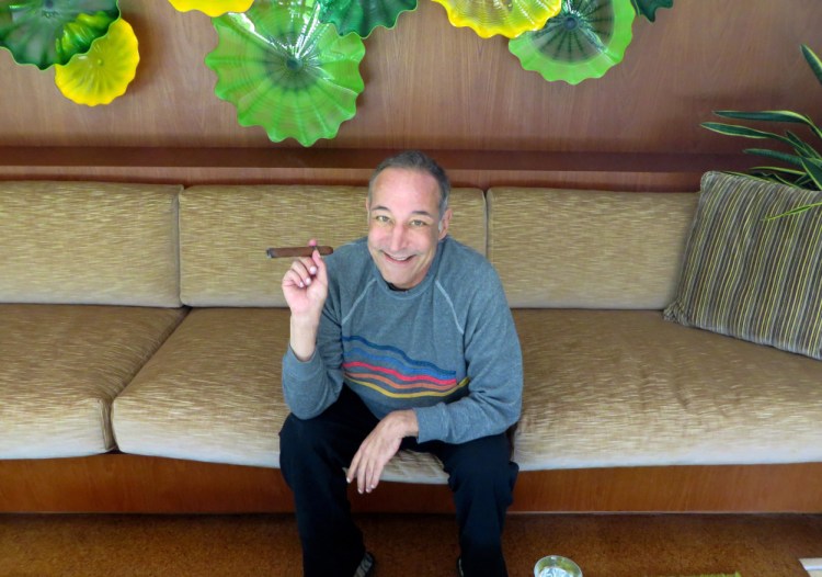 Sam Simon, co-creator of “The Simpsons,” at his home in Pacific Palisades, Calif., made a midlife career shift into philanthropy and channeled much of his personal fortune into social causes.