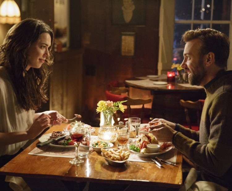 Rebecca Hall and Jason Sudeikis star in the new movie “Tumbledown,” a comedic love story set in a small town in Maine. The movie debuts in April at the Tribeca Film Festival.