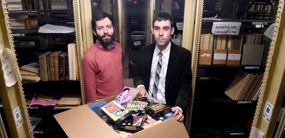 Yale needn’t be all about the Harvard Classics, as far as Aaron Pratt, left, and David Gary are concerned. They’re into preserving videos of horror movies.