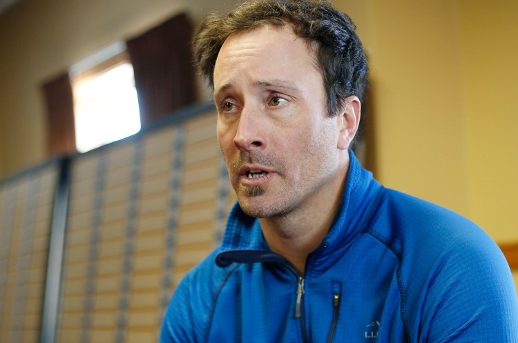 Two-time Olympic champion snowboarder Seth Wescott talks at Sugarloaf this week about his training and goals for the Winter Olympics in South Korea in 2018, when he will be 41.