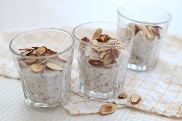 Overnight Cherry Chocolate Chip-Oatmeal Pudding