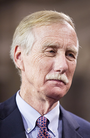 Maine's Sen. Angus King said of his prostate cancer diagnosis: "We have a plan to treat it, and plan for a full recovery." (Photo by Reuters)
