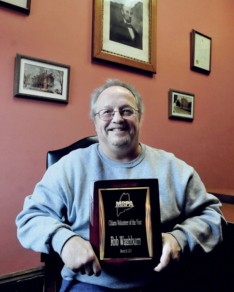 Somerset Probate Judge Rob Washburn has been honored as the Citizen Volunteer of the Year by the Maine Recreation and Parks Association for his years of coaching youth sports, including 29 years coaching youth football in Skowhegan.