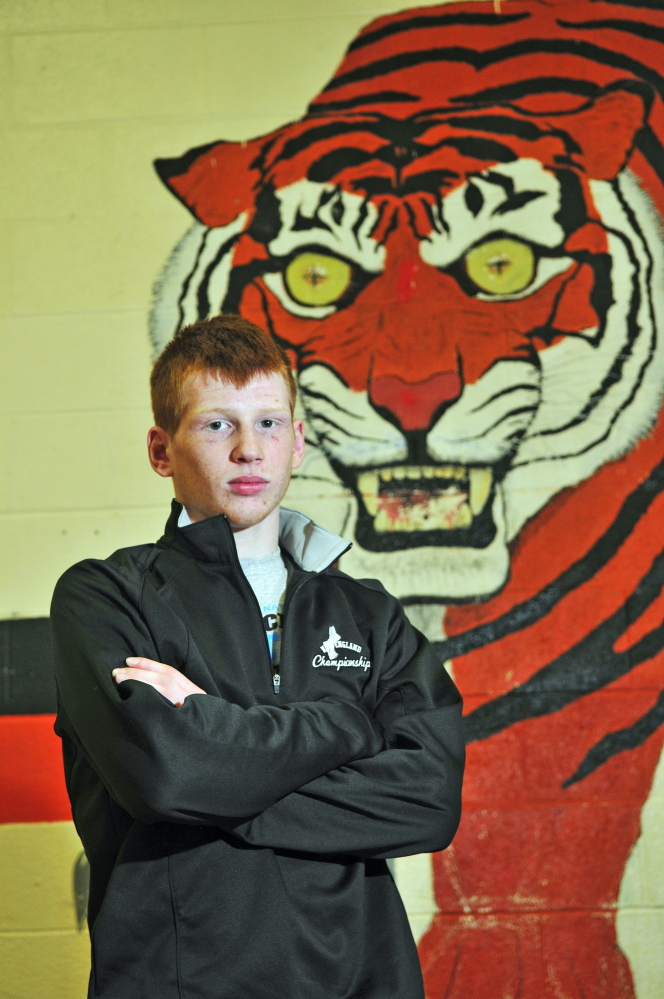 Peter Del Gallo, of Gardiner, is the Kennebec Journal wrestler of the Year.