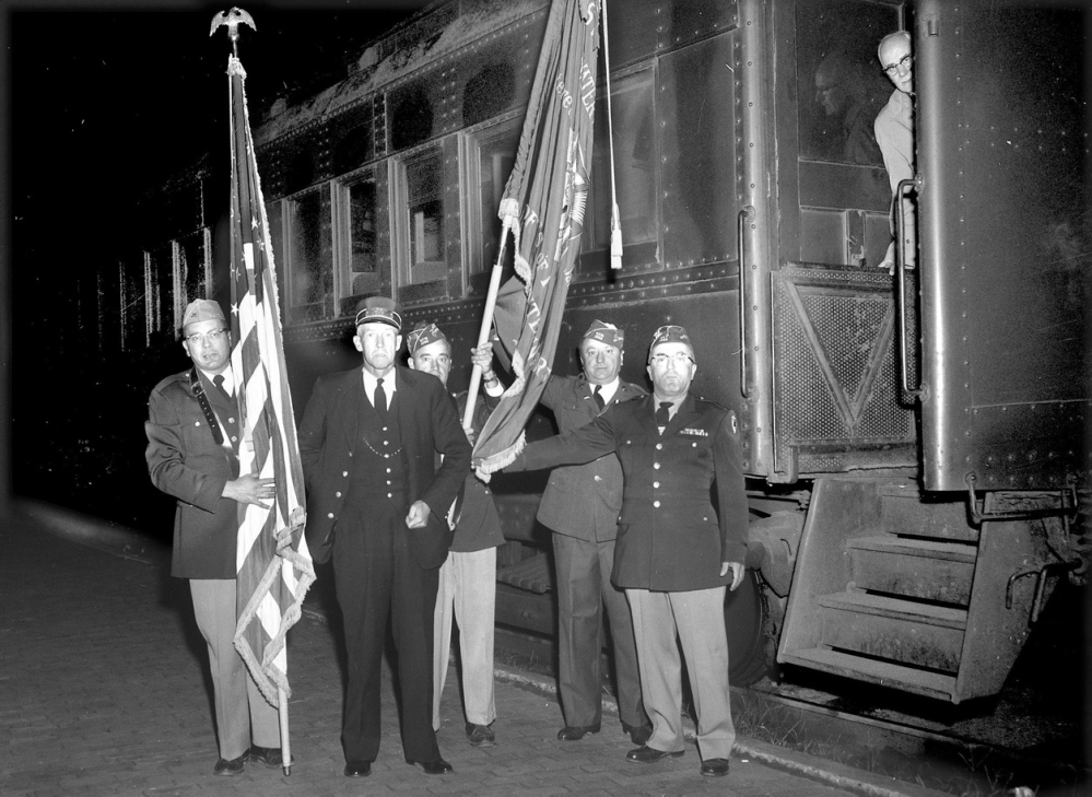 The scene as the last scheduled passenger train prepared to leave the depot in Waterville on Sept. 5, 1960, the last day of passenger rail service in the city. A veterans group color guard joined the conductor for the final “all aboard.” Nearly 55 years later, some Waterville city councilors say the time has come for the return of passenger rail service.