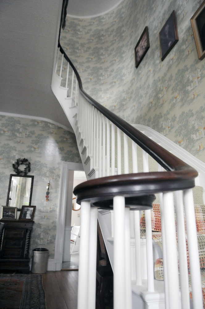 The ornate staircase at the house that Maj. Gen. Seth Williams once lived in on Myrtle Street in Augusta.
