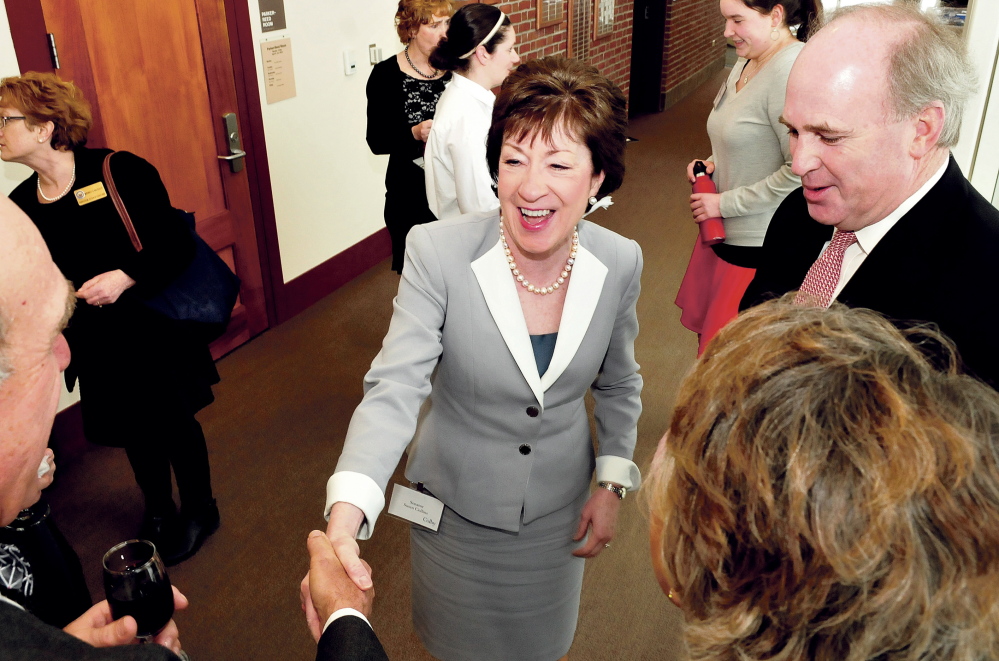 U.S. Sen. Susan Collins, R-Maine, who spoke at Colby College last week, will deliver the commencement address at the University of Maine at Augusta on May 9.