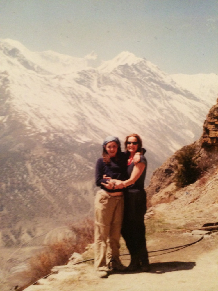 Yasmine Habash, left, and her mother, Dawn Habash, in Nepal in 2000. Friends and family are hoping to hear from Dawn Habash, who has not been heard from since the Saturday earthquake in Nepal that killed more than 4,000.