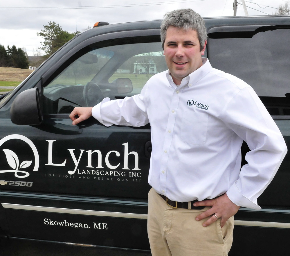 John Lynch of Lynch Landscaping was named winner of the Skowhegan Chamber of Commerce Small Business of the Year award.