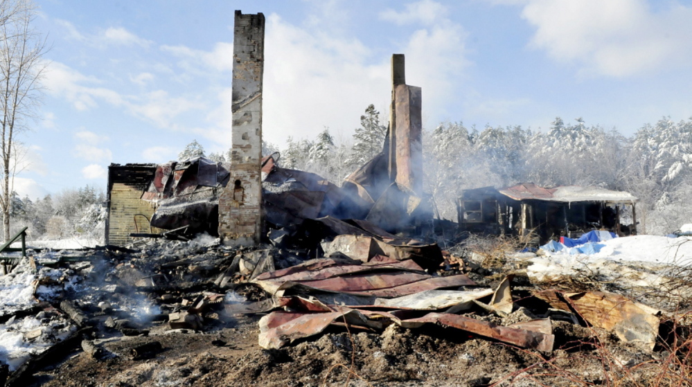 The fire that destroyed the Fairfield home of Viola Hutchins and her adult son, Elmer, on New Year’s Eve, Dec. 31, 2013, started accidentally in the chimney.