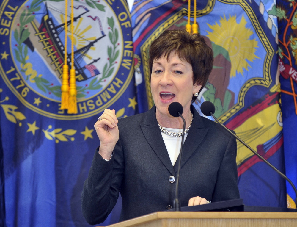 2012 Press Herald File Photo/Gordon Chibroski
U.S. Sen. Susan Collins will speak Wednesday at the 10th annual Geriatrics Day Conference at Maine Medical Center.