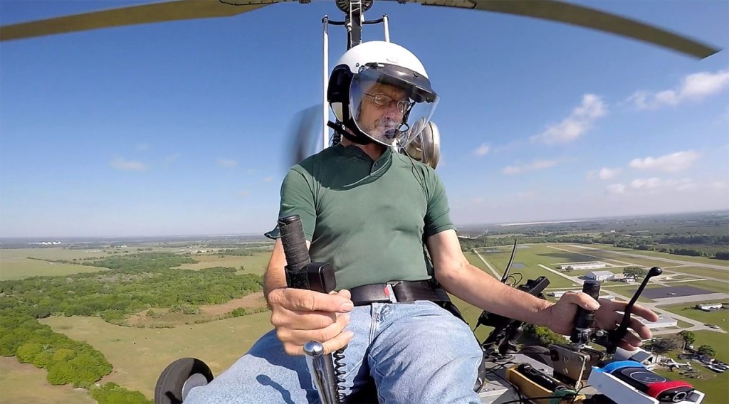 Doug Hughes flies his gyrocopter in Wauchula, Fla., in this March photo. The Tampa Bay Times via AP