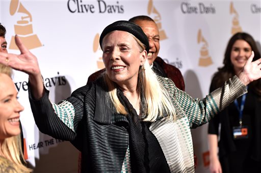  Joni Mitchell, seen at the 2015 Clive Davis Pre-Grammy Gala on Feb. 7, was hospitalized Tuesday, according to her Twitter account and website.
Associated Press file photo by John Shearer/Invision