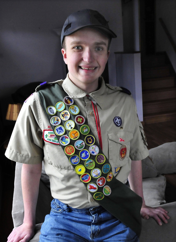 Nathanael Batson, of Fairfield, is currently a Life ranked Boy Scout and is working on getting the Eagle rank. Batson is legally blind as a result of having the genetic disorder of neurfibromatosis.