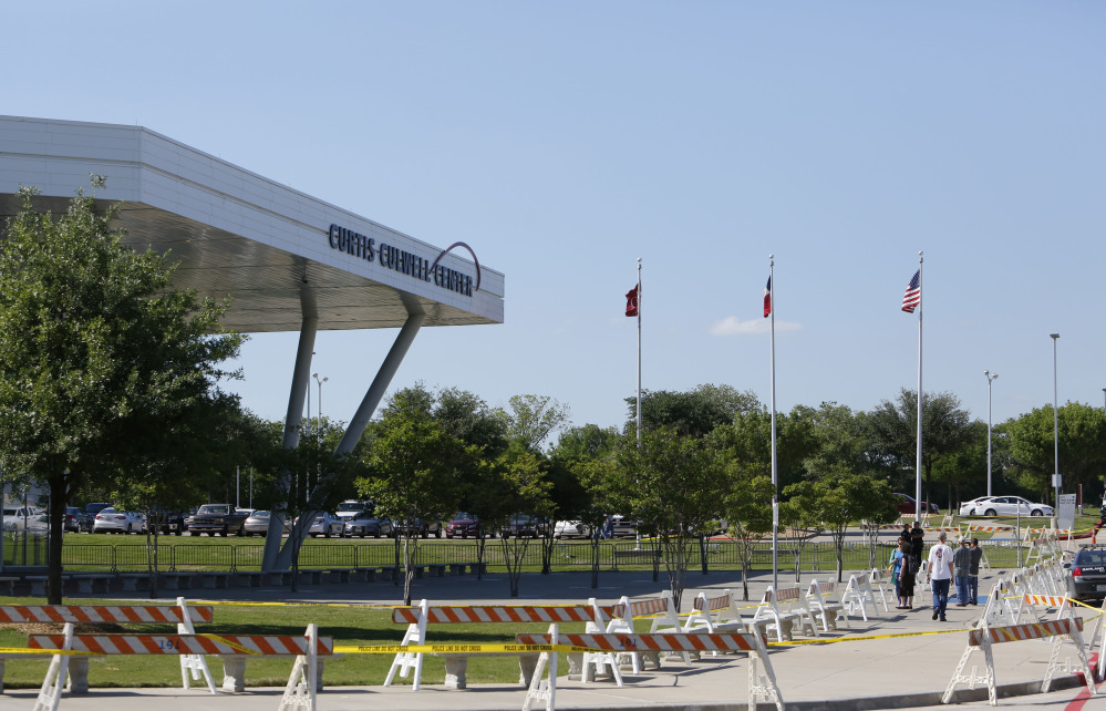The outside of the Curtis Culwell Center is shown during the American Freedom Defense Initiative program on Sunday, in Garland, Texas.