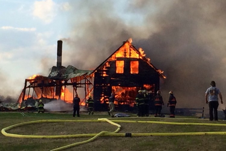 A late afternoon fire destroyed a home on Hole in the Wall Road in Solon Monday afternoon.
