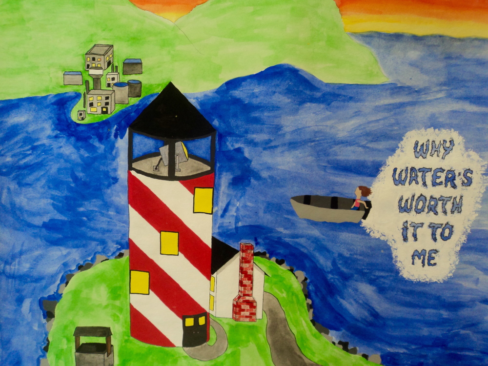 Mariah Hajduk’s winning poster illustrates “Why Clear Water’s Worth it to ME.”