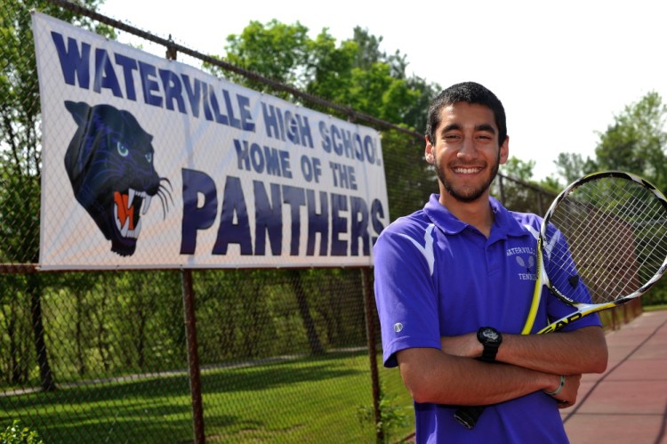 Waterville Senior High School senior Ilyas Khan will compete in the state singles Round of 48 on Friday. Khan went 11-1 at No. 1 singles for the Purple Panthers this spring.
