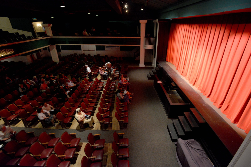 People take their seats Thursday for the opening night show, “The Witch in 204,” at Lakewood Theater in Madison.