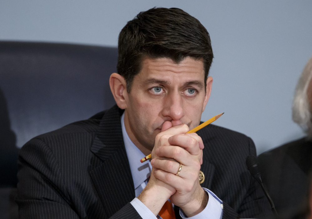 In this Feb. 3, 2015 file photo, House Ways and Means Committee Chairman Paul Ryan, R-Wis. listens during a hearing on Capitol Hill in Washington.