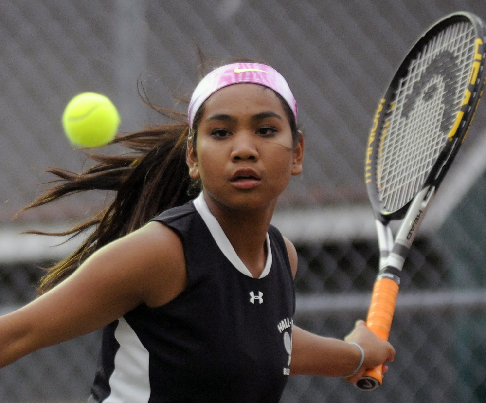 Thea Sweet and the Hall-Dale girls tennis team will be a favorite Tuesday at the Western Class C tennis tournament.